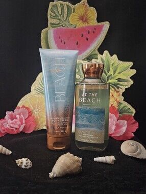 NWT Bath & Body Works At The Beach Bodycare Set - Blue & White
